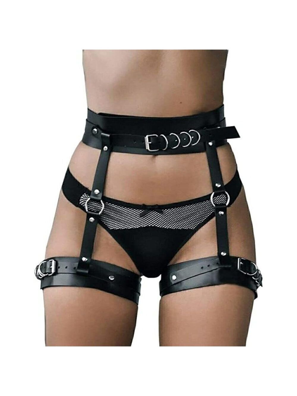 Belly Waist Belt Leather Strap Body Harness Leg Garter Bondage Cosplay BDSM NEW